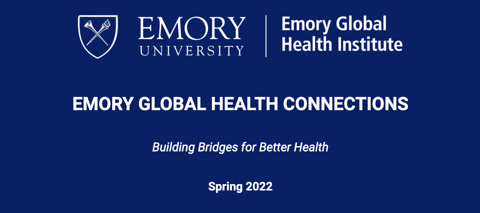 Emory Global Health Connection - Spring 2022 newsletter